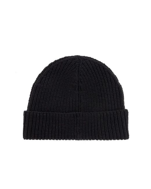 Off-White c/o Virgil Abloh Blue Logo Embroidered Knitted Beanie