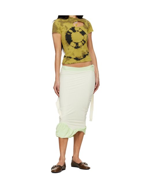 OTTOLINGER Green Knotted Pencil Midi Skirt