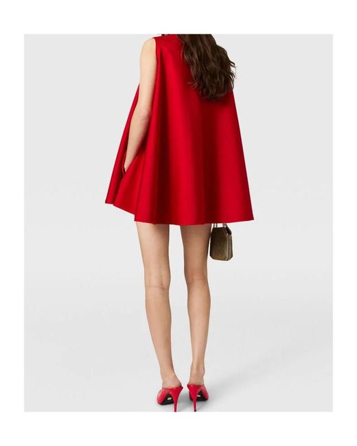 Stella McCartney Red Enverse Satin A-Line Mini Dress