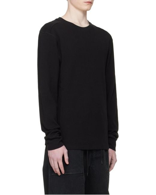 Entire studios Black Thermal Long Sleeve T-Shirt for men
