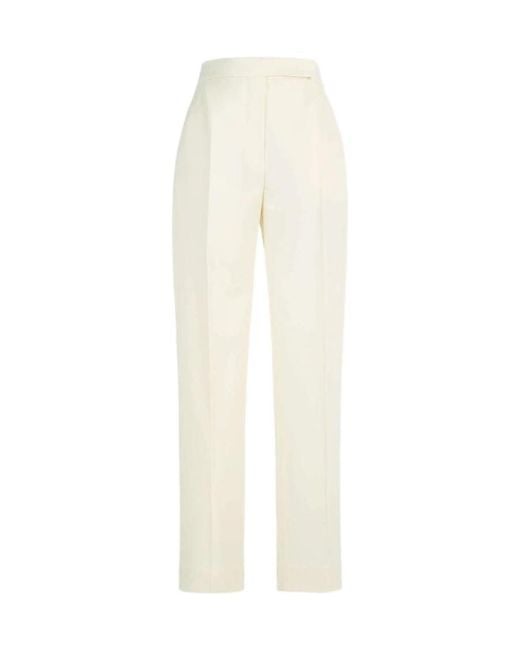 Max Mara White Fold Design Casual Pants