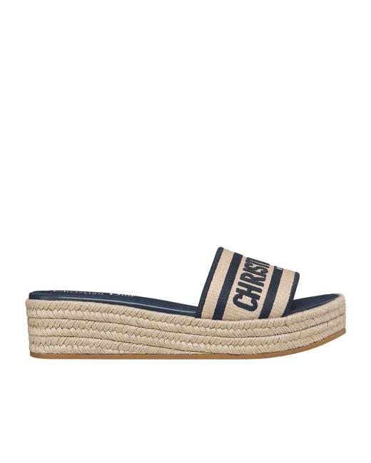 Dior Brown Dway Platform Slide