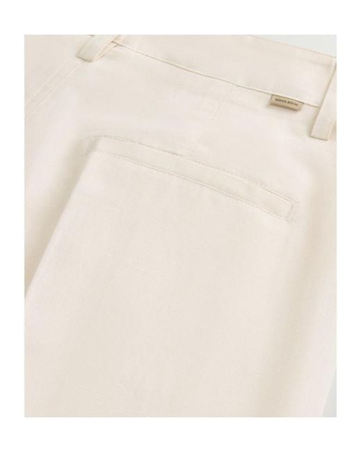 Woolrich Natural Pleated Bermuda Shorts