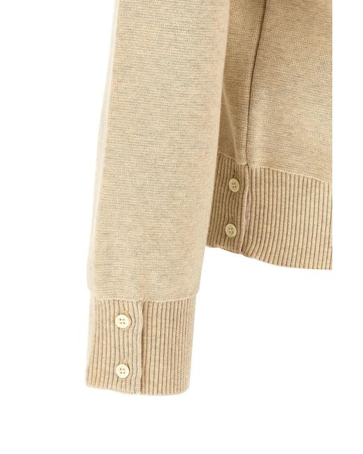 Thom Browne Natural Bar Milan Stitch Knitted Sweater for men