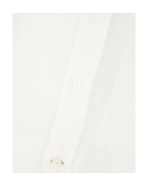 Brunello Cucinelli White Long-Sleeved Shirt for men