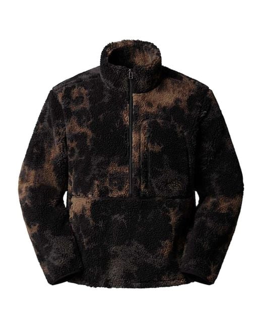 The North Face Black Extreme Pile Printed Full-Zip Fleece Jacket for men