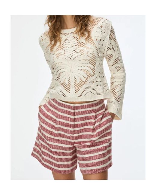 iBlues Natural Embroidered Sweater