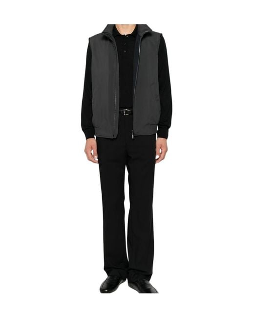 Brioni Black Zippered Vest for men