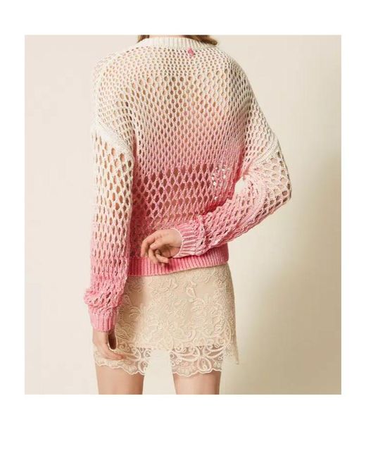 Twinset Pink Myfo Cotton Sweater