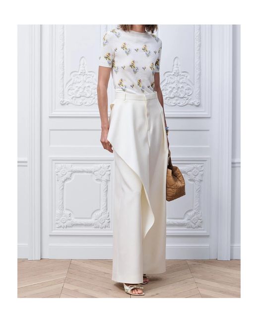 Dior White Draped Regular-Fit Pants