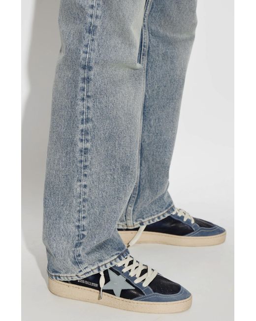 Golden Goose Deluxe Brand Blue Lace-Up Sneakers