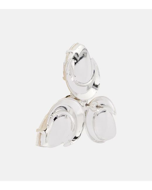 Magda Butrym White Crystal-Set Earrings