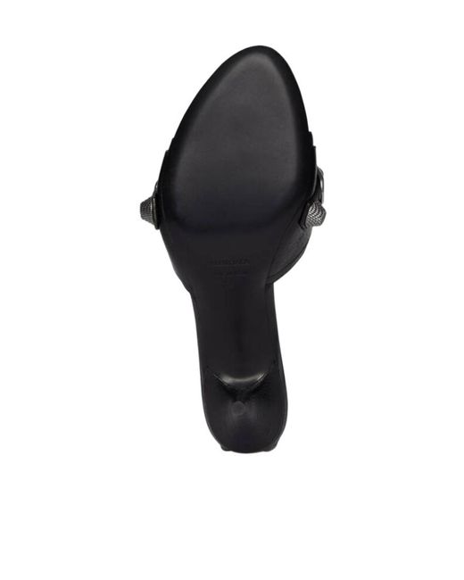 Balenciaga Black Cagole Heeled Sandals