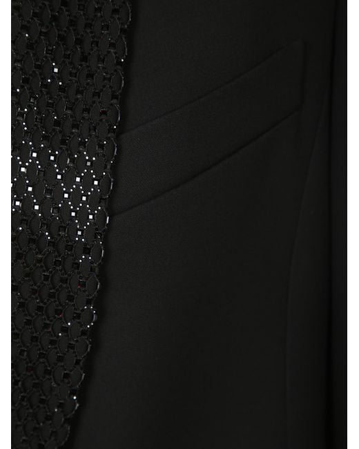 Giorgio Armani Black Bead-Embellished Shawl-Lapel Blazer