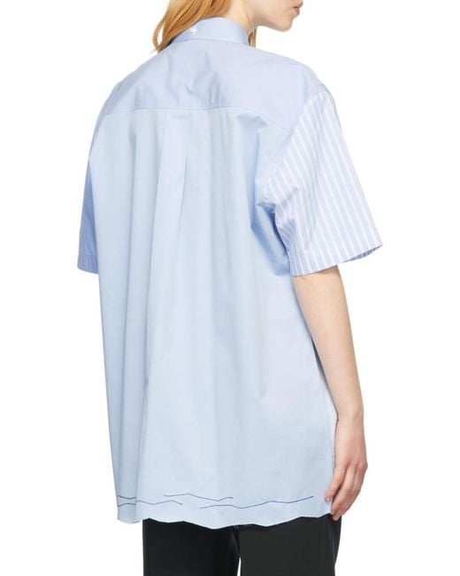 Adererror White Logo Double Short-Sleeved Shirt for men