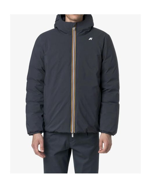 K-Way Blue Jack St Thermo Reversible Hooded Down Jacket for men