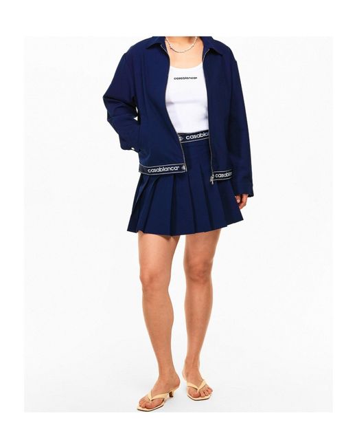Casablanca Blue Zipper Casual Jacket