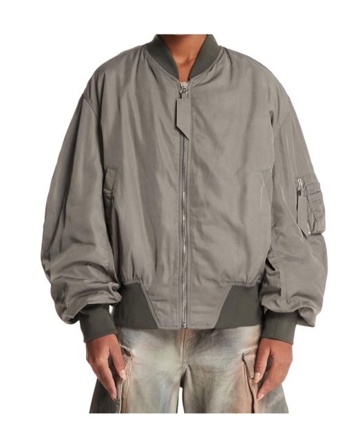 The Attico Gray The Anja Bomber Jacket