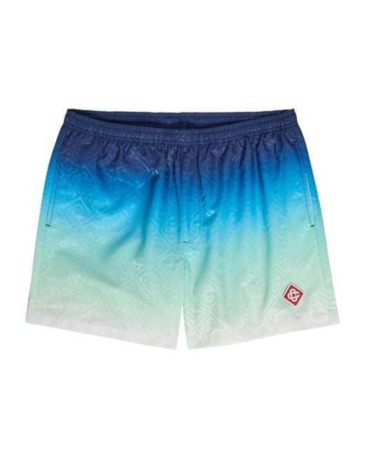 Casablanca Blue Gradient Color Swim Trunks for men