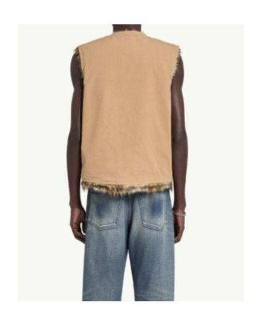 MM6 by Maison Margiela Natural Sleeveless Jacket for men