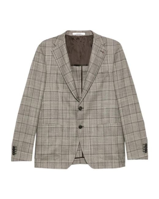 Tagliatore Gray Single-Breasted Suit Jacket for men