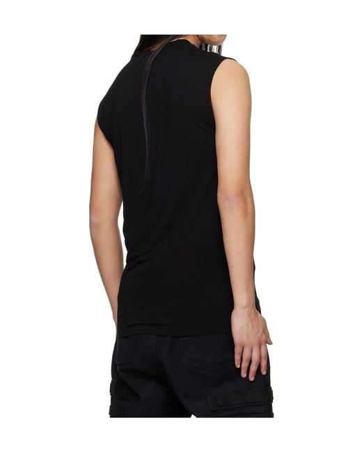 HELIOT EMIL Black Overo Crew Neck Vest for men
