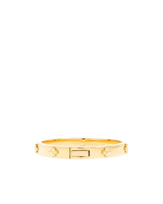 Kate Spade Metallic Clover-Embellished Bangle Bracelet
