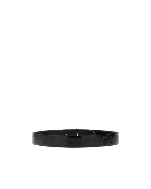 Tom Ford White Embossed Reversible Belt for men