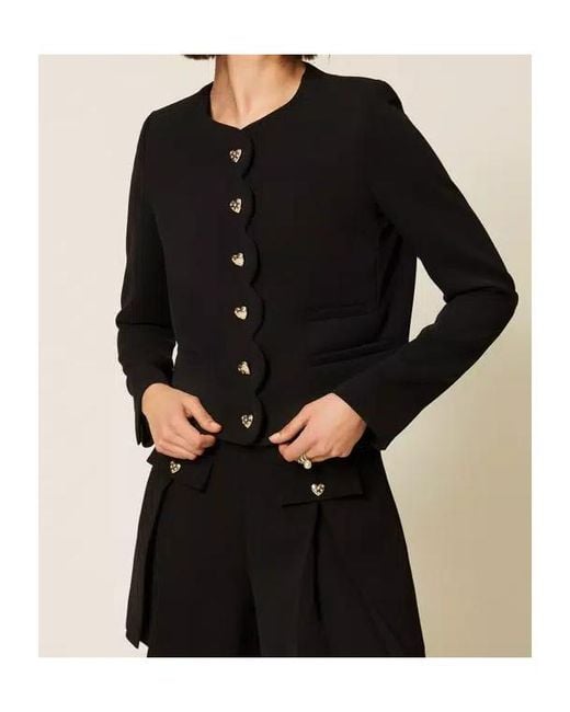 Twinset Black Crêpe Jacket