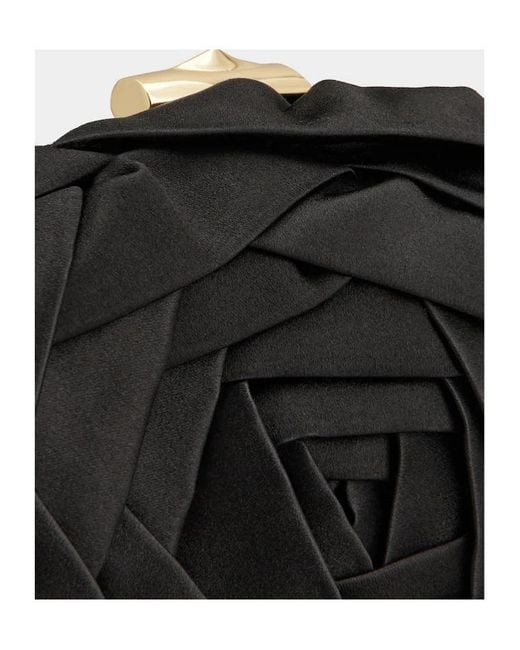 Roger Vivier Black Rose-Motif Chain Mini Bag