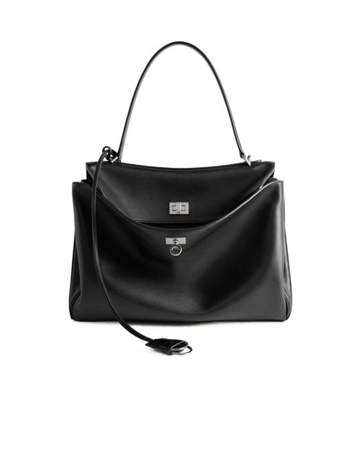 Balenciaga Black Rodeo Medium Tote Bag