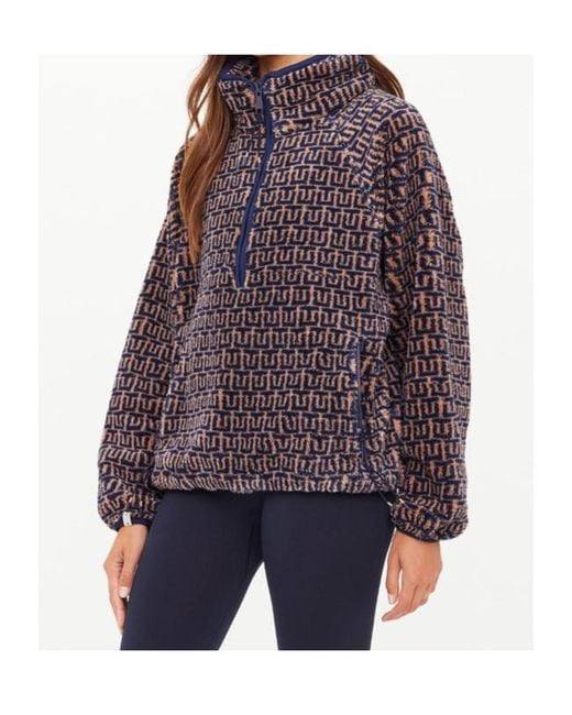 The Upside Brown Castilla Tu Print Half-Zip Sweatshirt