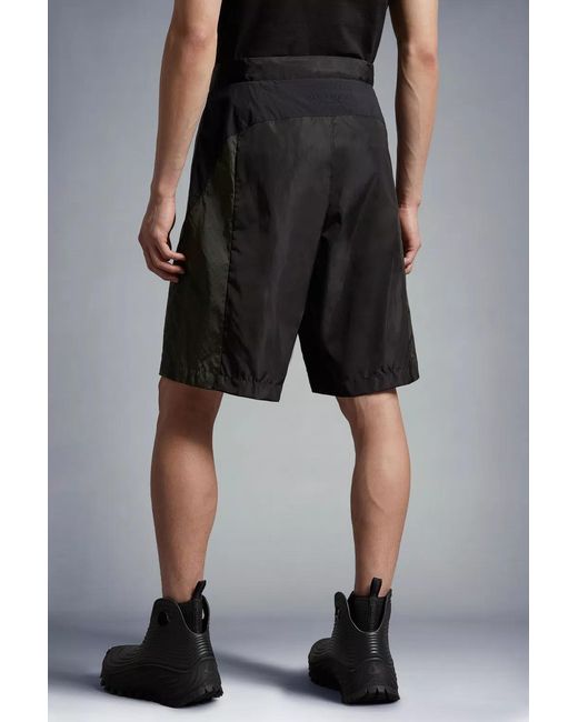 Moncler Black Nylon Shorts for men