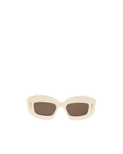 Loewe White Rectangle Frame Sunglasses