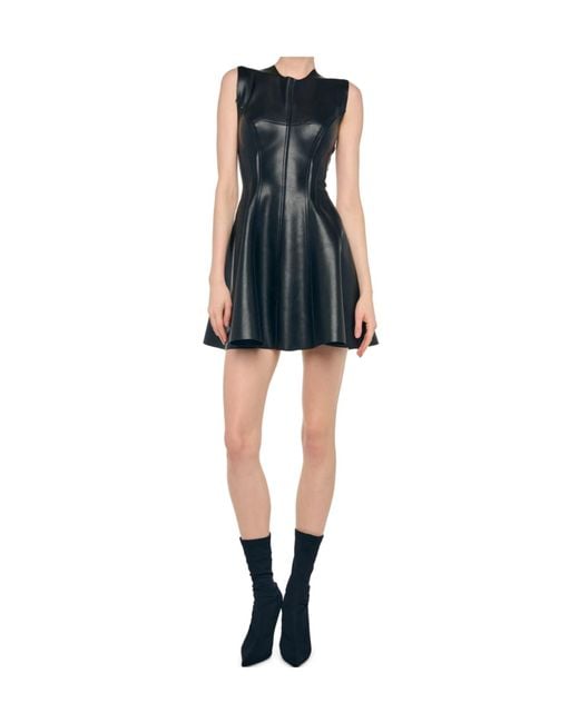 Norma Kamali Black Sleeveless Grace Mini Dress