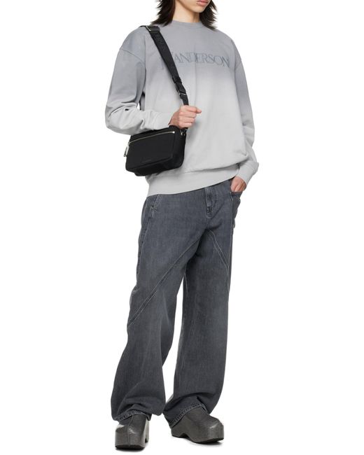 J.W. Anderson Gray Jw Anderson Logo-Embroidered Gradient Sweatshirt for men