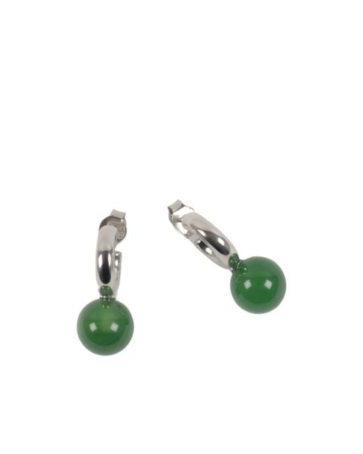 Lemaire Green Short Dot Earrings