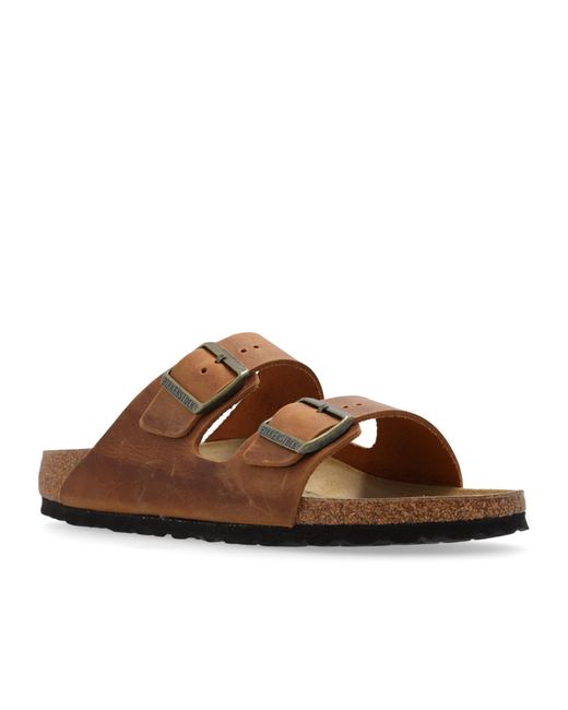 Birkenstock Brown Arizona Double Strap Slip-On Sandals