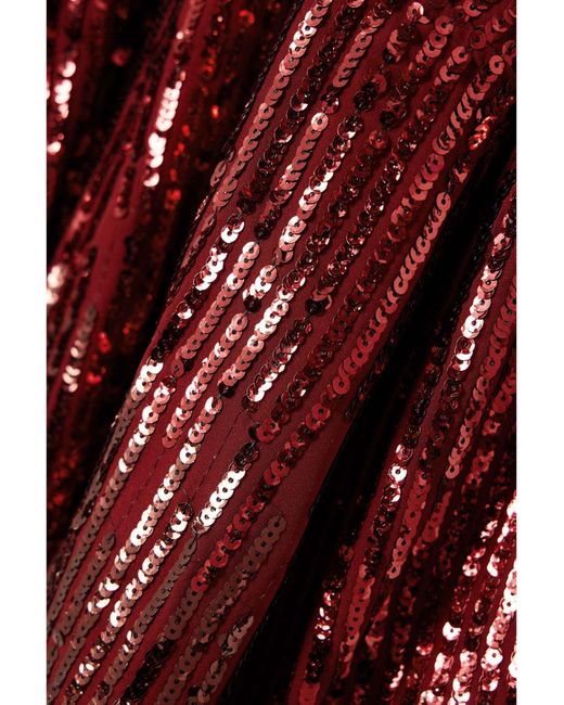 Rixo Red Long Sleeved Dress
