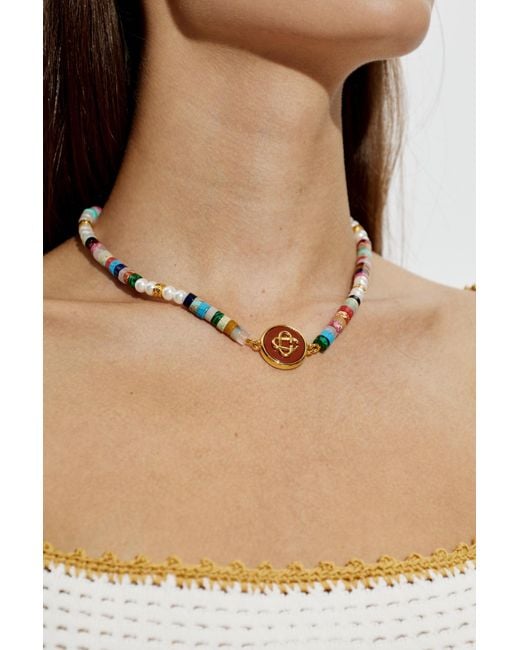 Casablanca White Multi-Colored Necklace for men
