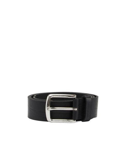 DIESEL Black Logo Detailed Buckle Belt for men