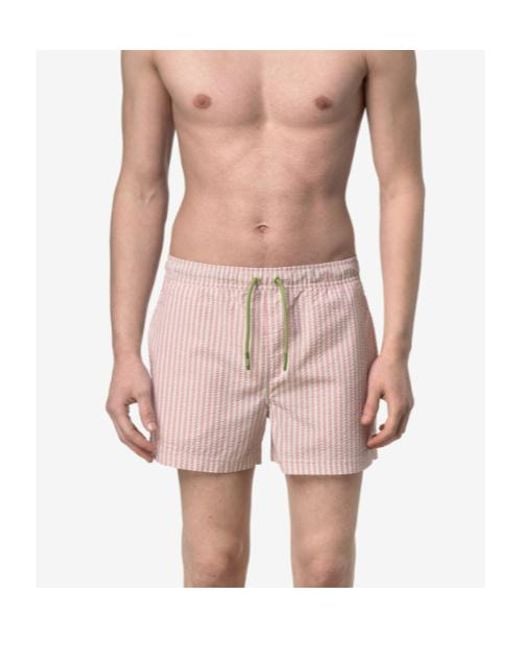 K-Way Pink Hazel Multistripes Beach for men