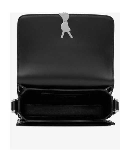 Saint Laurent White Solferino Logo Plaque Medium Shoulder Bag for men