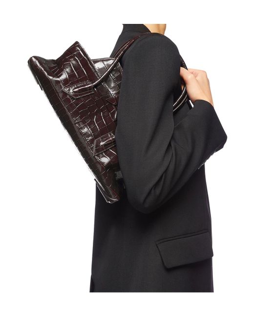 The Attico Brown The La Passeggiata Small Top Handle Tote Bag