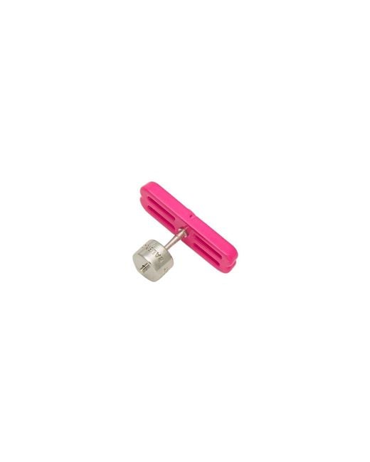 Balenciaga Pink Bb Pattern Earrings