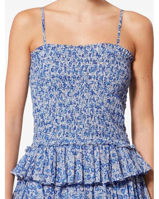 Isabel Marant Blue Isabel Marant Étoile Elodie Ruffled Mini Dress