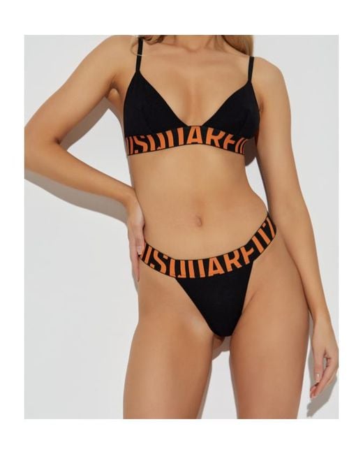 DSquared² Black Logo Bra