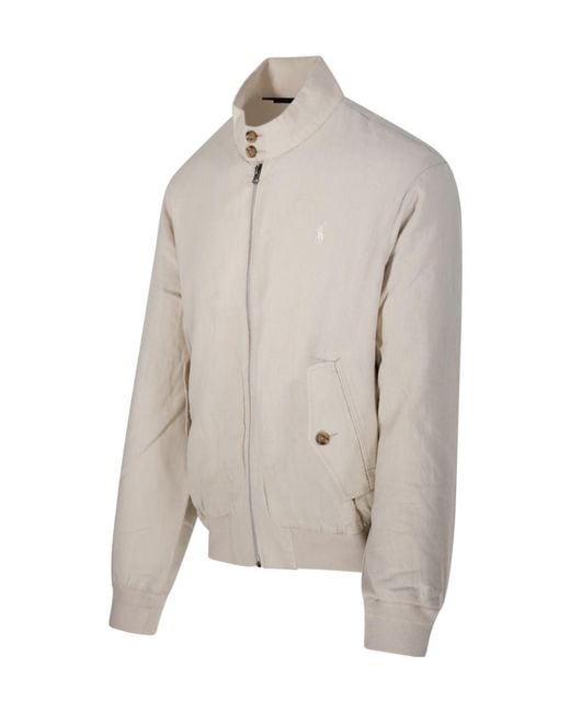Polo Ralph Lauren Gray Stand-Collar Windbreaker Jacket for men