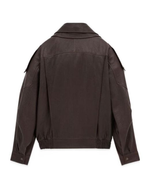 Saint Laurent Gray Oversized Zip-Up Bomber Jacket