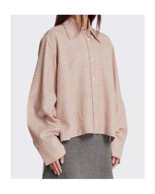 Jil Sander Natural Checked-Pattern Button-Down Shirt